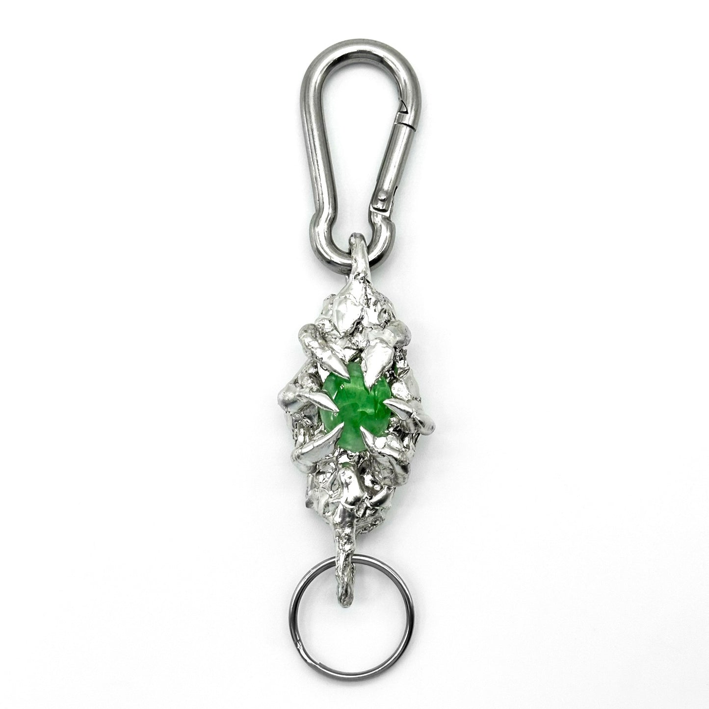 Soldered jade keychain