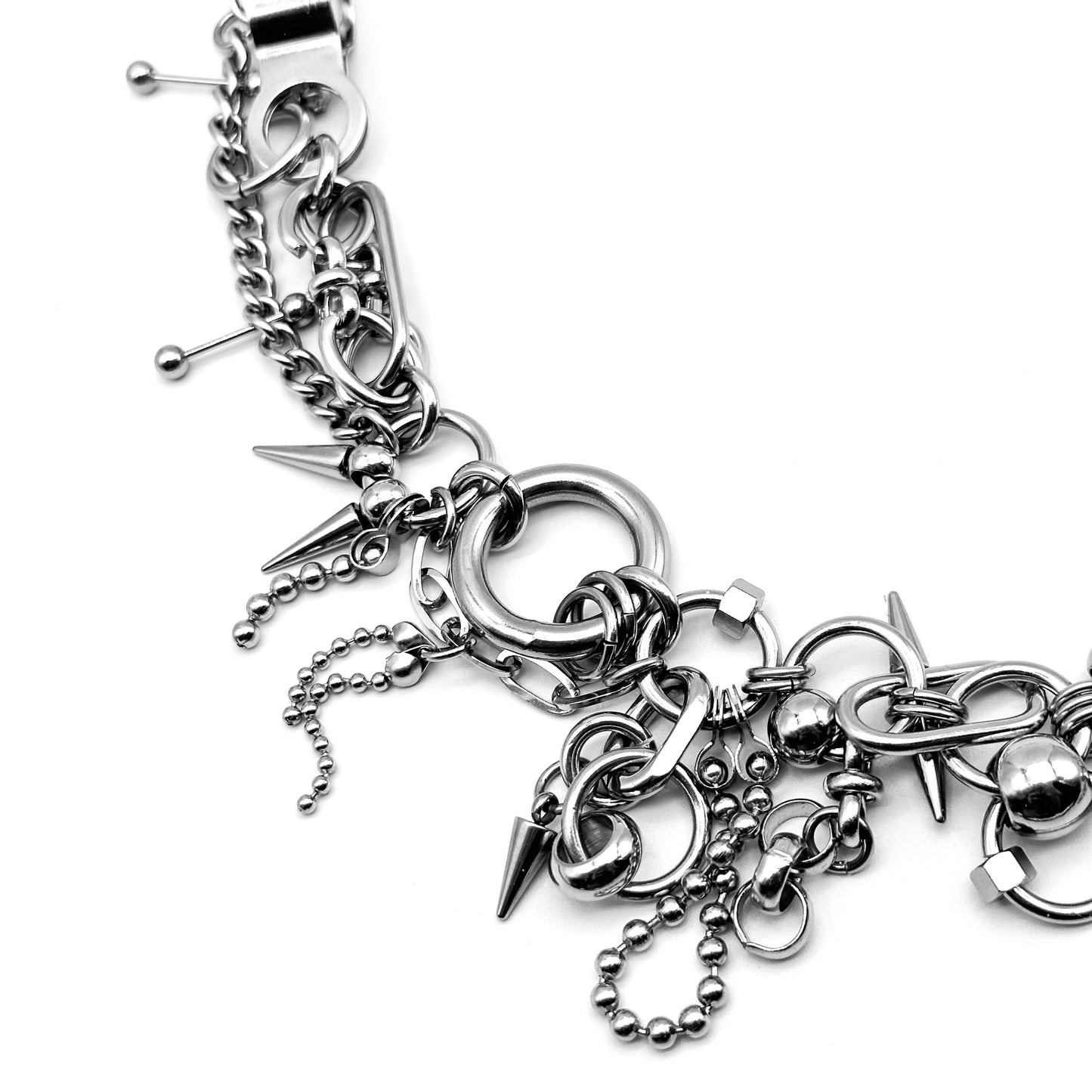 Multi-strand chain piercing necklace