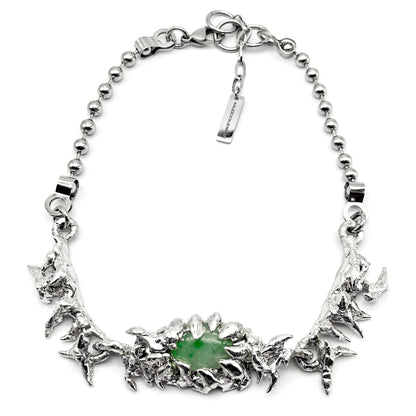 Soldered jade thrones necklace