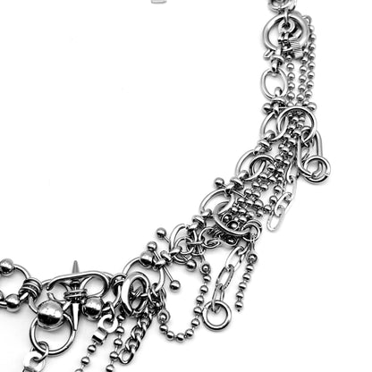 Multi-strand chain piercing necklace