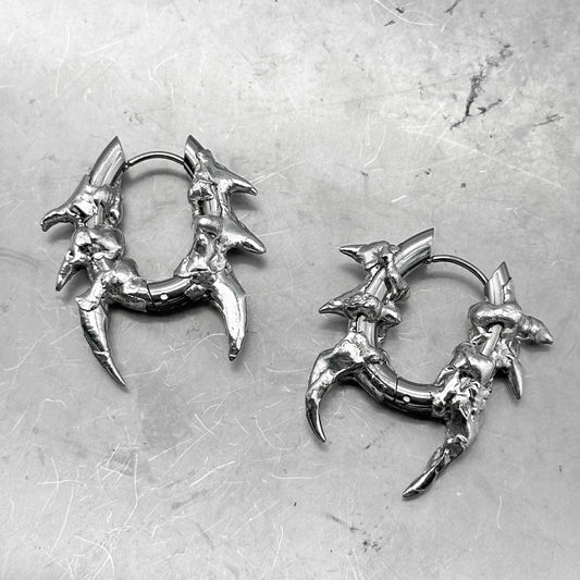 Soldered spiky earrings