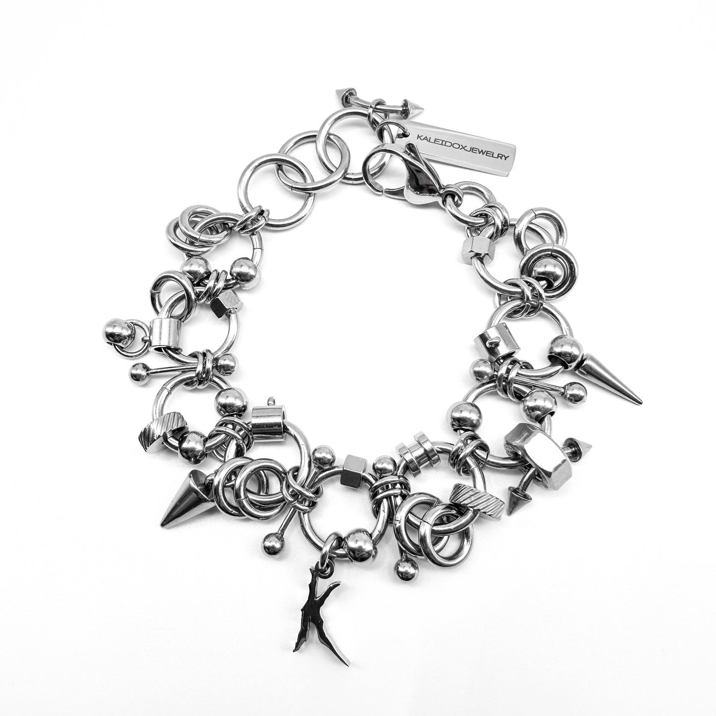 K logo piercings bracelet