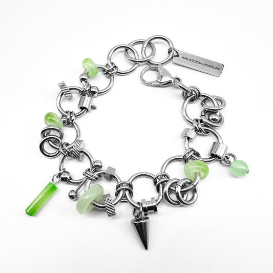 Green piercings bracelet