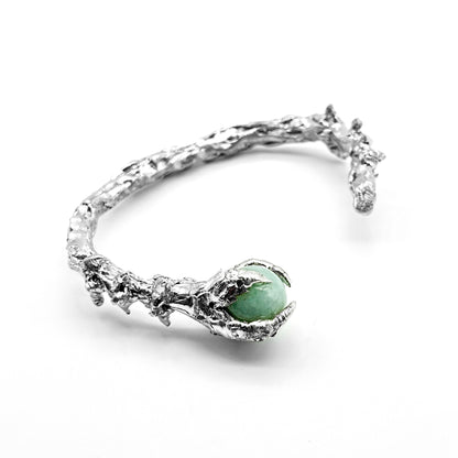 Soldered jade bead bracelet