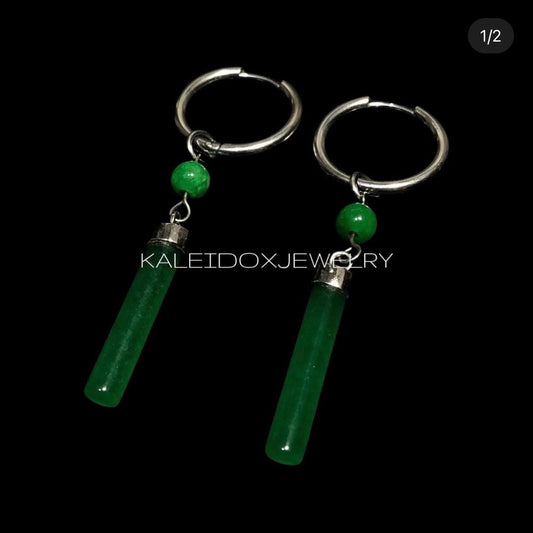 Green earrings